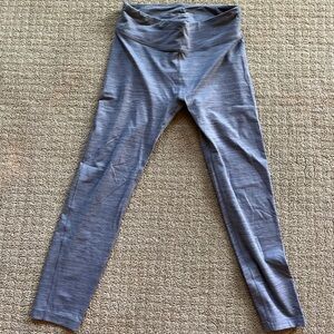 Purple/gray heather OV leggings size M
